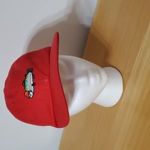 Official League Gone Fishing Red Cap with Embroidered Fish